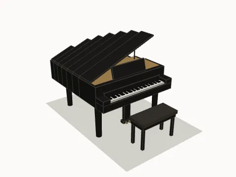 Grand piano · 3D model